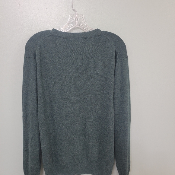 Turnbury Merino Wool 100% Green Cardigan Large - Picture 7 of 7